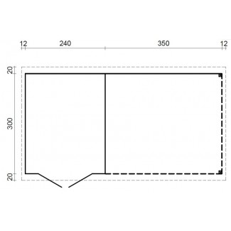 Caseta de jardín  ELLA 6,9 + 10  m2