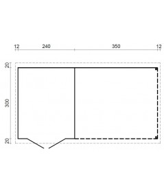 Caseta de jardín  ELLA 6,9 + 10  m2