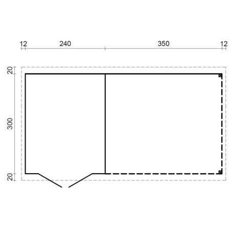 Caseta de jardín  ELLA 6,9 + 10  m2