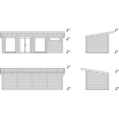 Casa de madera "HEIDI 22,8 m2" 