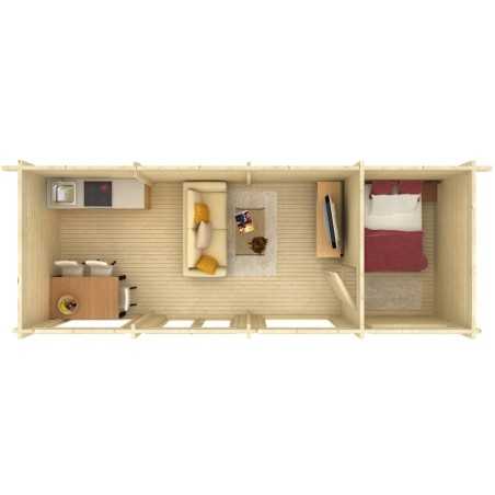 Casa de madera "HEIDI 22,8  m2" 