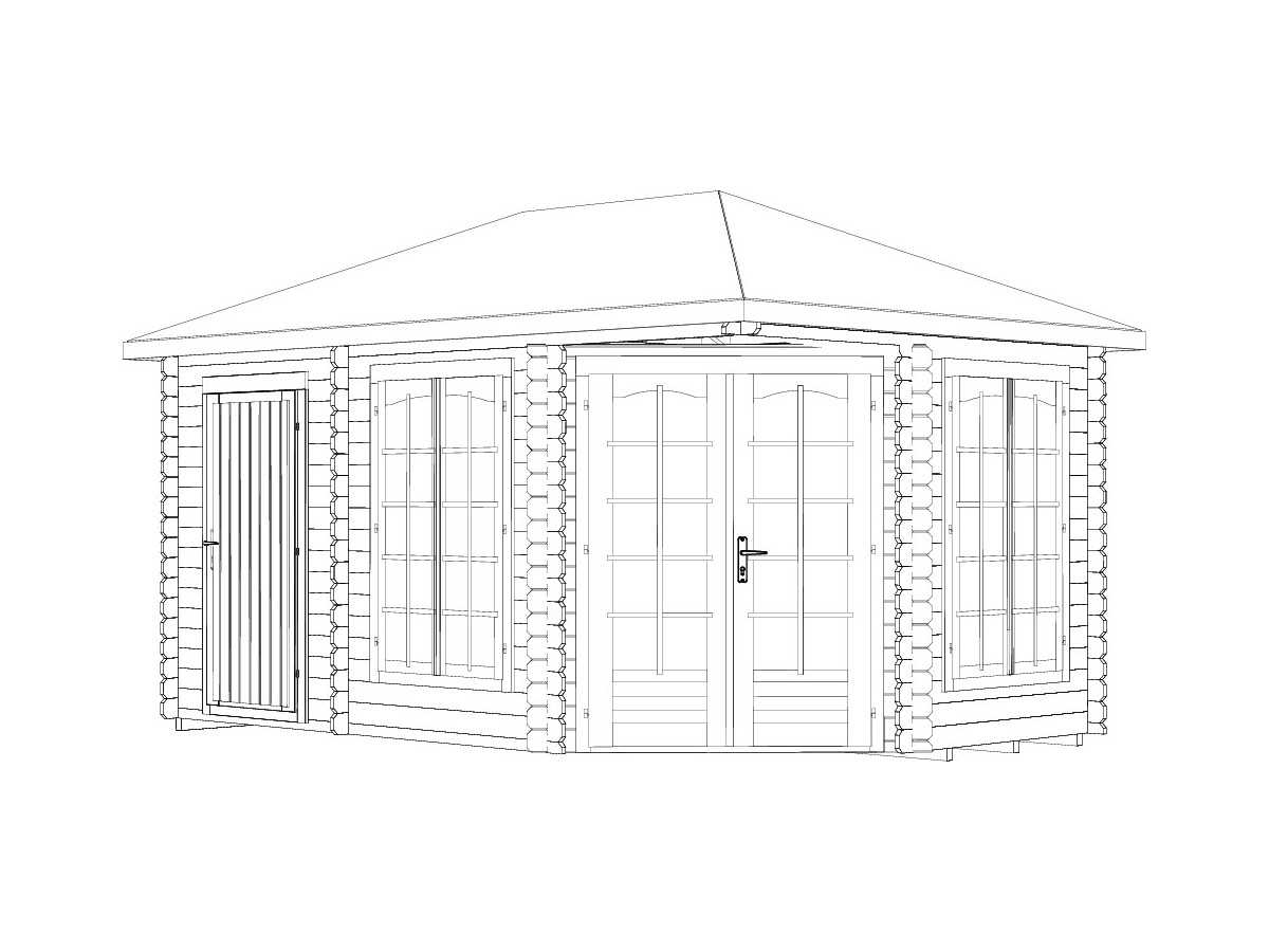 CASETA DE JARDIN PABELLON MELANIE 11  m2