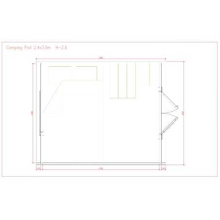 Camping Pod 2.4 x 3.0 m  TRATADO