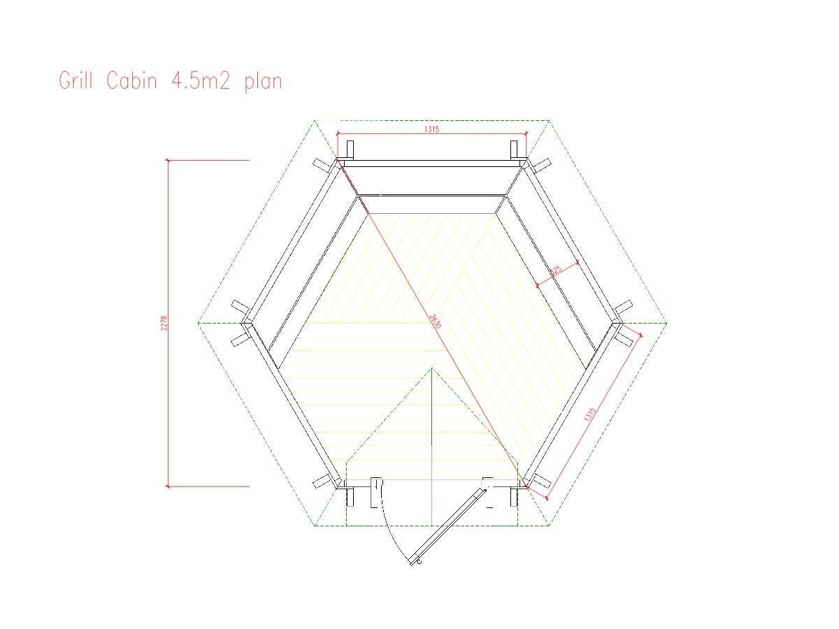 Caseta de madera "Grill Cabin 4.5"