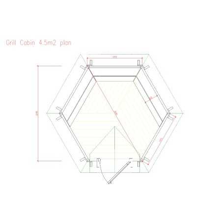 Caseta de madera "Grill Cabin 4.5"