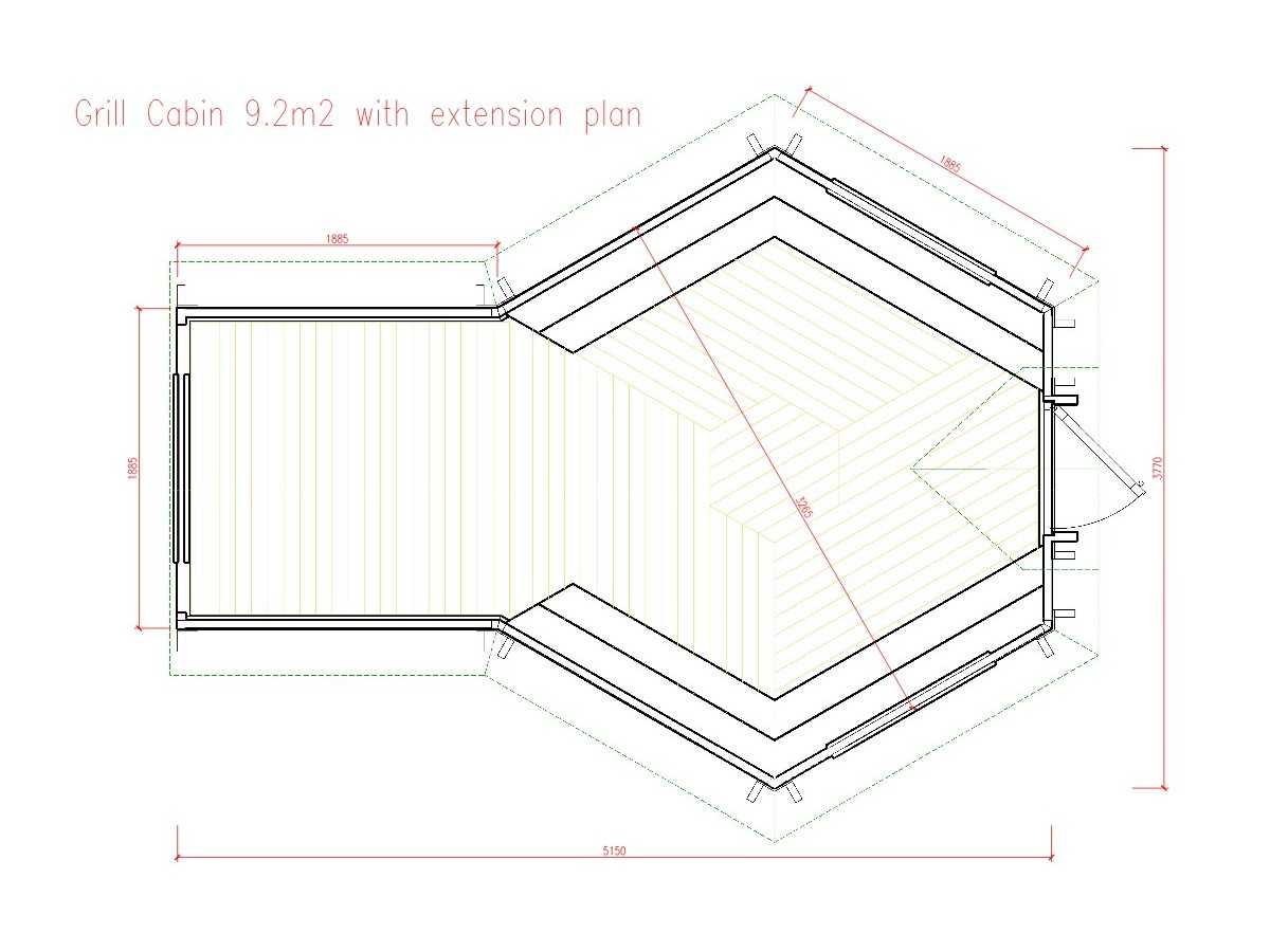 Caseta de madera "Grill Cabin 9.2 PLUS"