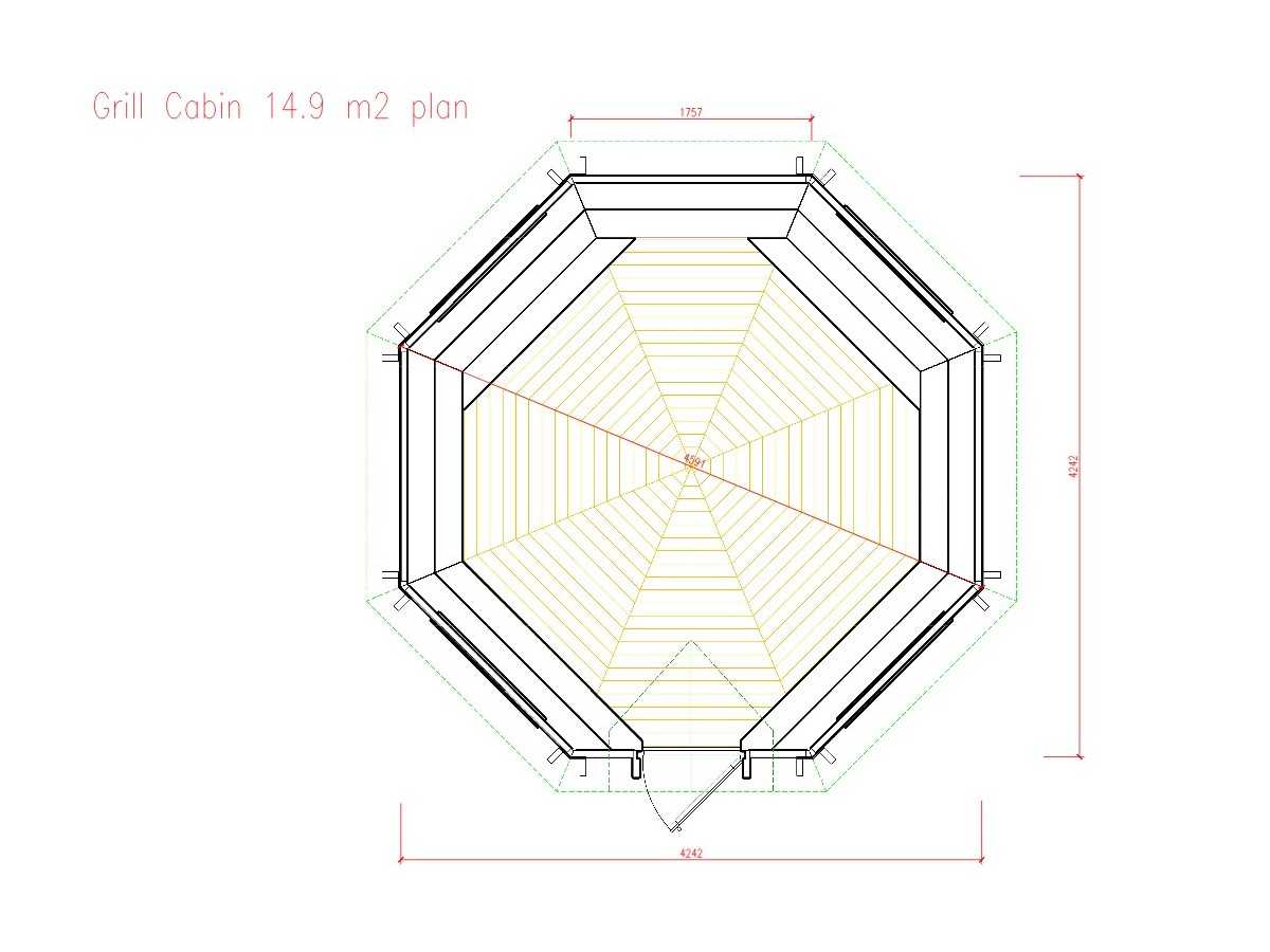 Caseta de madera "Grill Cabin 14.9"