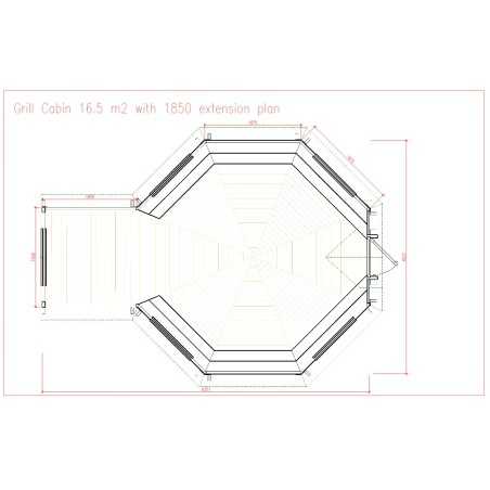 Caseta de madera "Grill Cabin 16.5 PLUS "