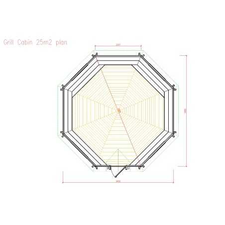 Caseta de madera "Grill Cabin 25 "