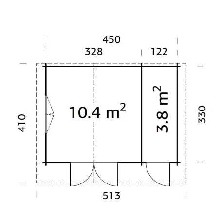 Caseta de jardín EMMA 14.2 m2