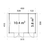 Caseta de jardín EMMA 14.2 m2