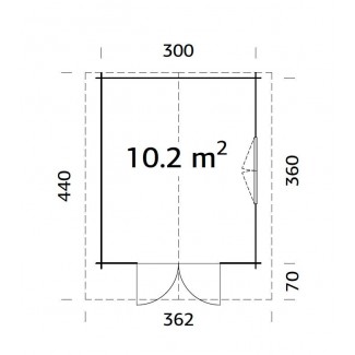 Caseta de jardín "SALLY 10.2 m2"