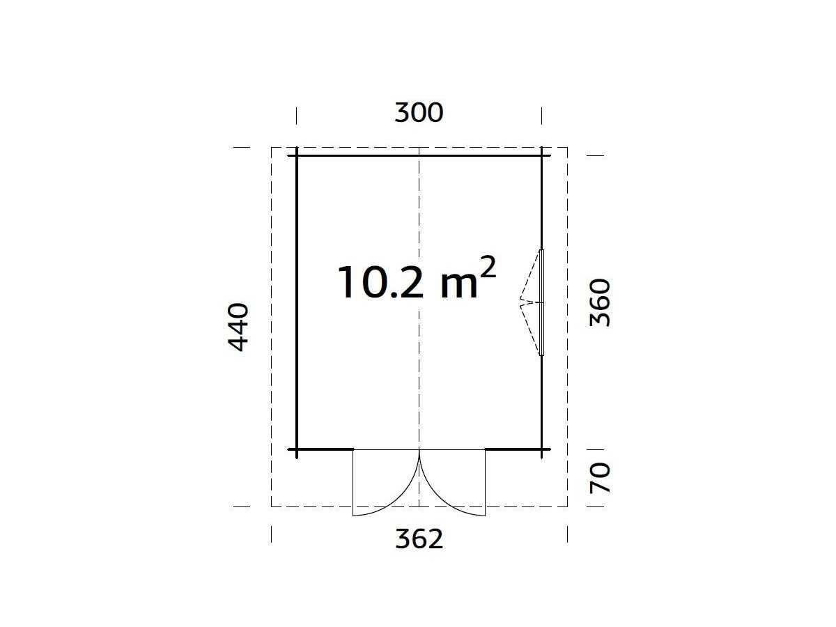 Caseta de jardín "SALLY 10.2 m2"