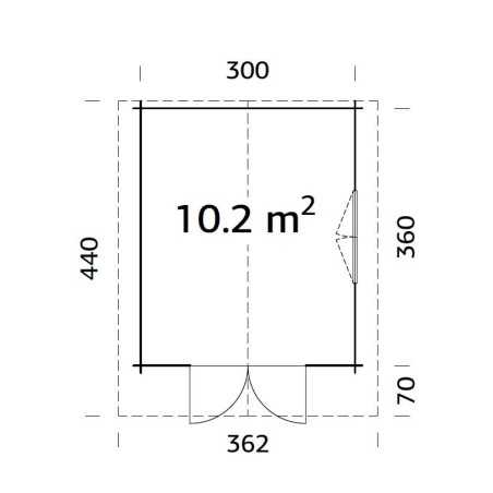 Caseta de jardín "SALLY 10.2 m2"