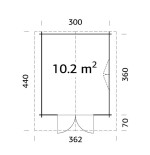 Caseta de jardín "SALLY 10.2 m2"