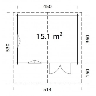 Casa de jardín "HELENA 15.1 m2"