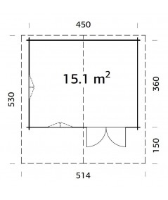 Casa de jardín "HELENA 15.1 m2"