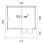 Casa de jardín "HELENA 15.1 m2"