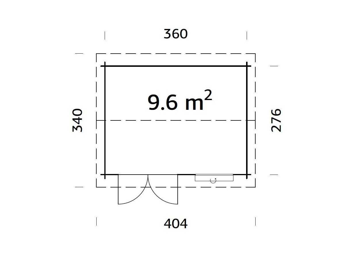 Caseta de jardín "IRIS 9,6 m2"