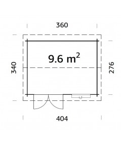 Caseta de jardín "IRIS 9,6 m2"