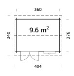 Caseta de jardín "IRIS 9,6 m2"