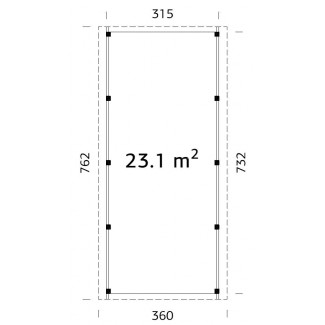 Carport de madera "KARL 1"