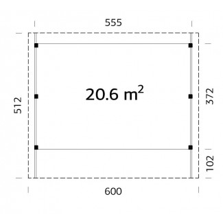 Carport de madera "KARL 1"