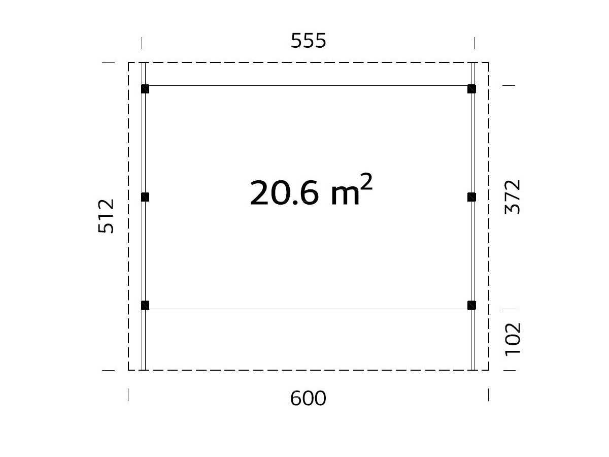 CARPORT DE MADERA KARL 20,6 m2