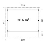 CARPORT DE MADERA  KARL 20,6  m2