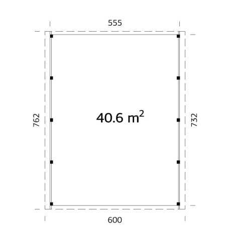 CARPORT DE MADERA KARL 40,6 m2