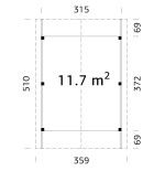 CARPORT DE MADERA  ROBERT 11,7 m2