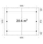 CARPORT DE MADERA  ROBERT 20,6  m2