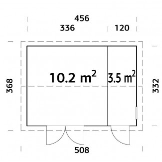 TRASTERO DE MADERA  OLAF 13,7  m2 