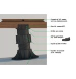 Soportes regulables con cabezal autonivelante,  50-75  mm