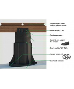 KIT Soportes regulables con cabezal fijo NEW MAXI  40-70  mm