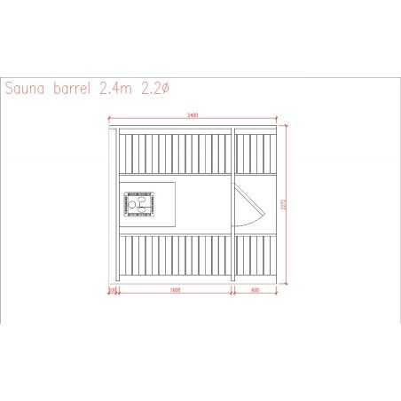SAUNA BARRIL 2.4 PLUS