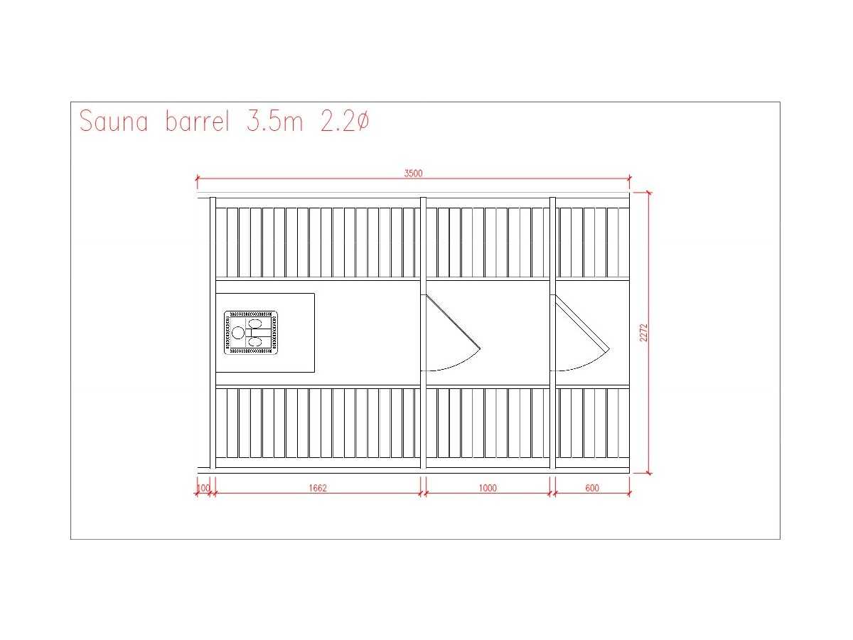 SAUNA BARRIL 3.5  PLUS con vestuario 