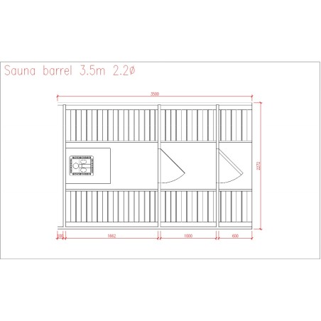 SAUNA BARRIL 3.5  PLUS con vestuario 