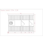 SAUNA BARRIL 3.5  PLUS con vestuario 