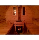 SAUNA BARRIL 4.0  PLUS  con vestuario 
