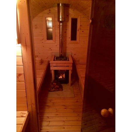 SAUNA BARRIL 4.0  PLUS  con vestuario 