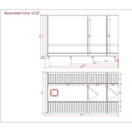SAUNA BARRIL 4.0  PLUS  con vestuario 