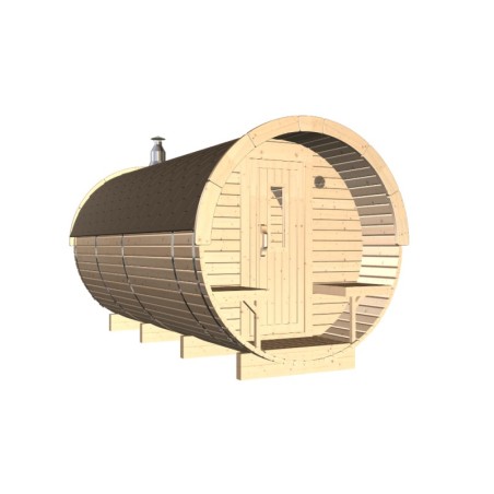 SAUNA BARRIL 4.0  PLUS  con vestuario 