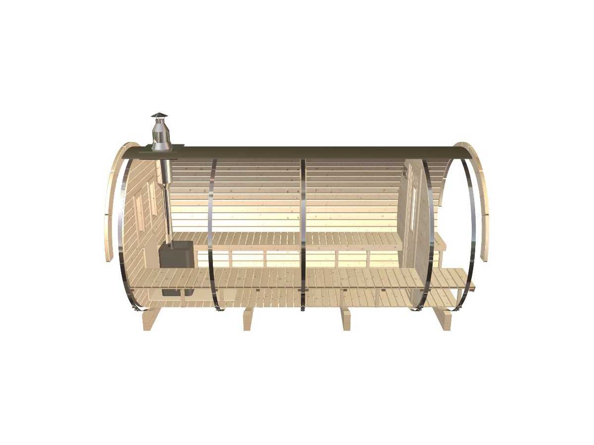 SAUNA BARRIL 4.0  PLUS  con vestuario 