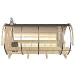 SAUNA BARRIL 4.0  PLUS  con vestuario 