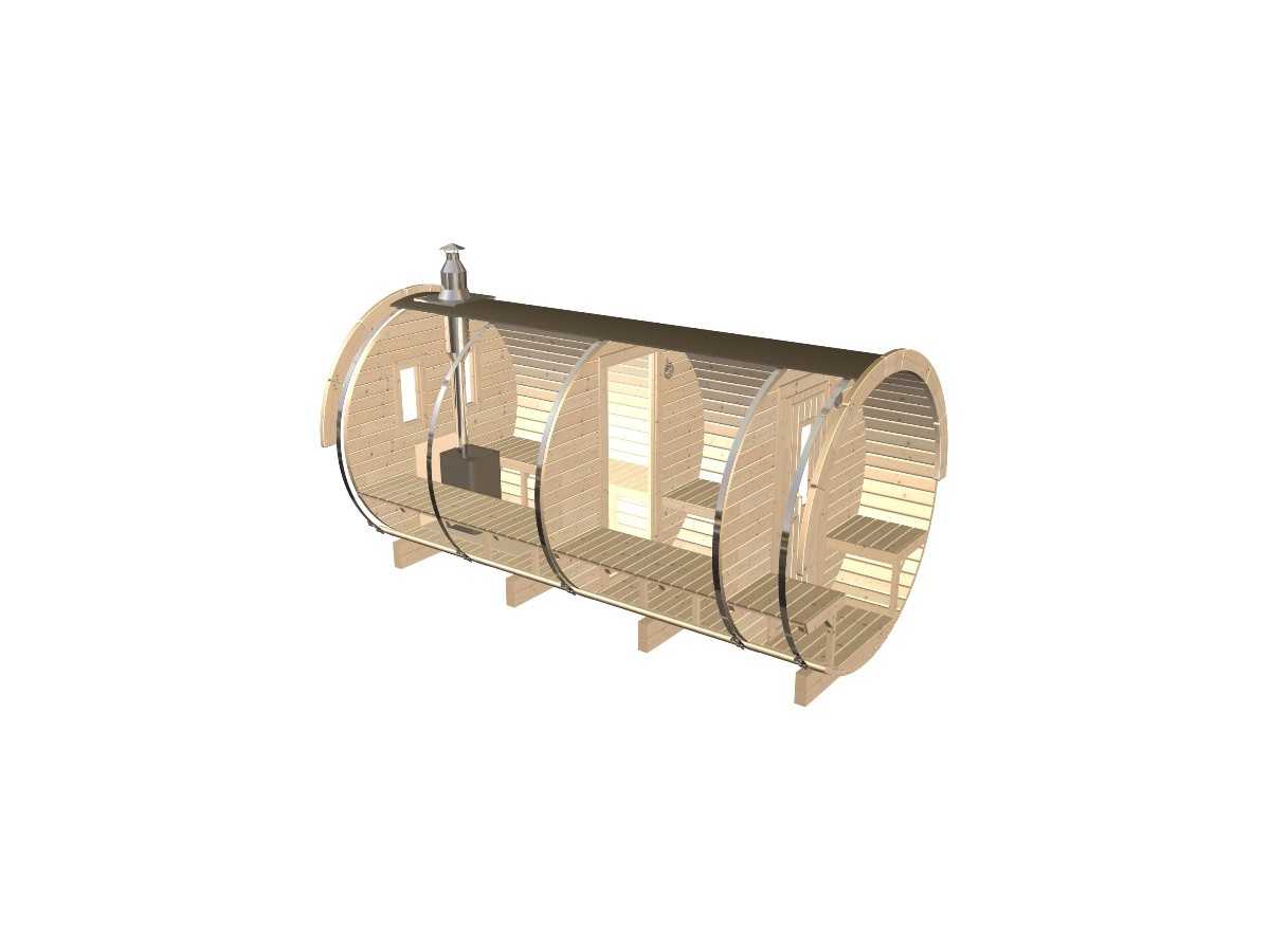 SAUNA BARRIL 4.0  PLUS  con vestuario 
