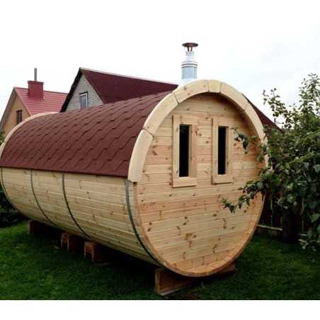 SAUNA BARRIL 4.5  PLUS con vestuario 