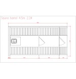 SAUNA BARRIL 4.5  PLUS con vestuario 