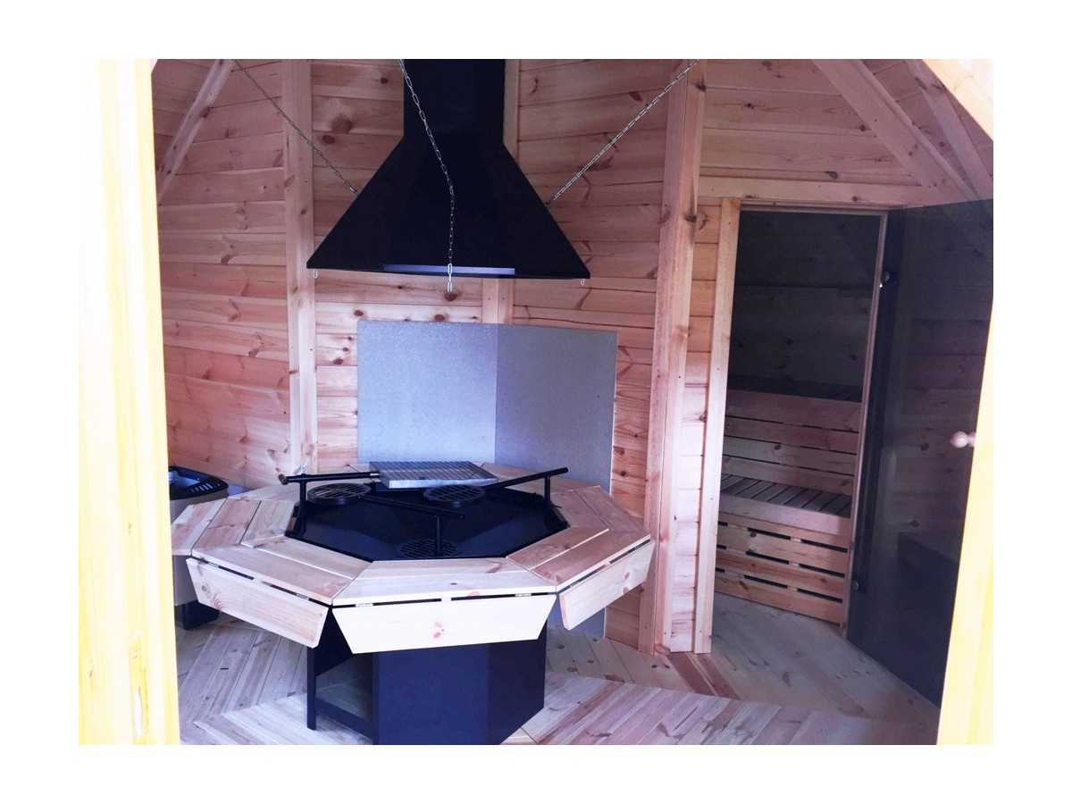 SAUNA CABIN 16,5 m2  con barbacoa 
