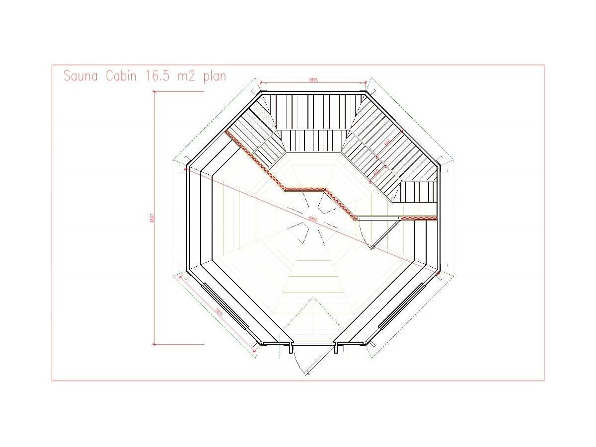 SAUNA CABIN 16,5 m2  con barbacoa 